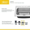 thumbnail image 4 of American Standard 20Sb.8252283C Colony 25" Single Basin Stainless Steel Kitchen Sink For, 4 of 7