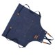 thumbnail image 5 of Delantal de carpintería de lona gruesa, impermeable, para jardinería y cafetería, color azul claro, 5 of 11