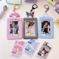 thumbnail image 3 of LLavero de 3 estilos Kawaii Sanrioed Kuromi Cinnamoroll My Melody, tarjeta bancaria, tarjeta de identificación, tarjeta de Metro, bolsa colgante de regalo, 3 of 4