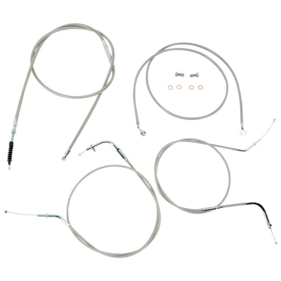 Baron Throttle-Clutch-Brake Cable Kit Stainless 18"-20" Bars (BA-8074KT-18)