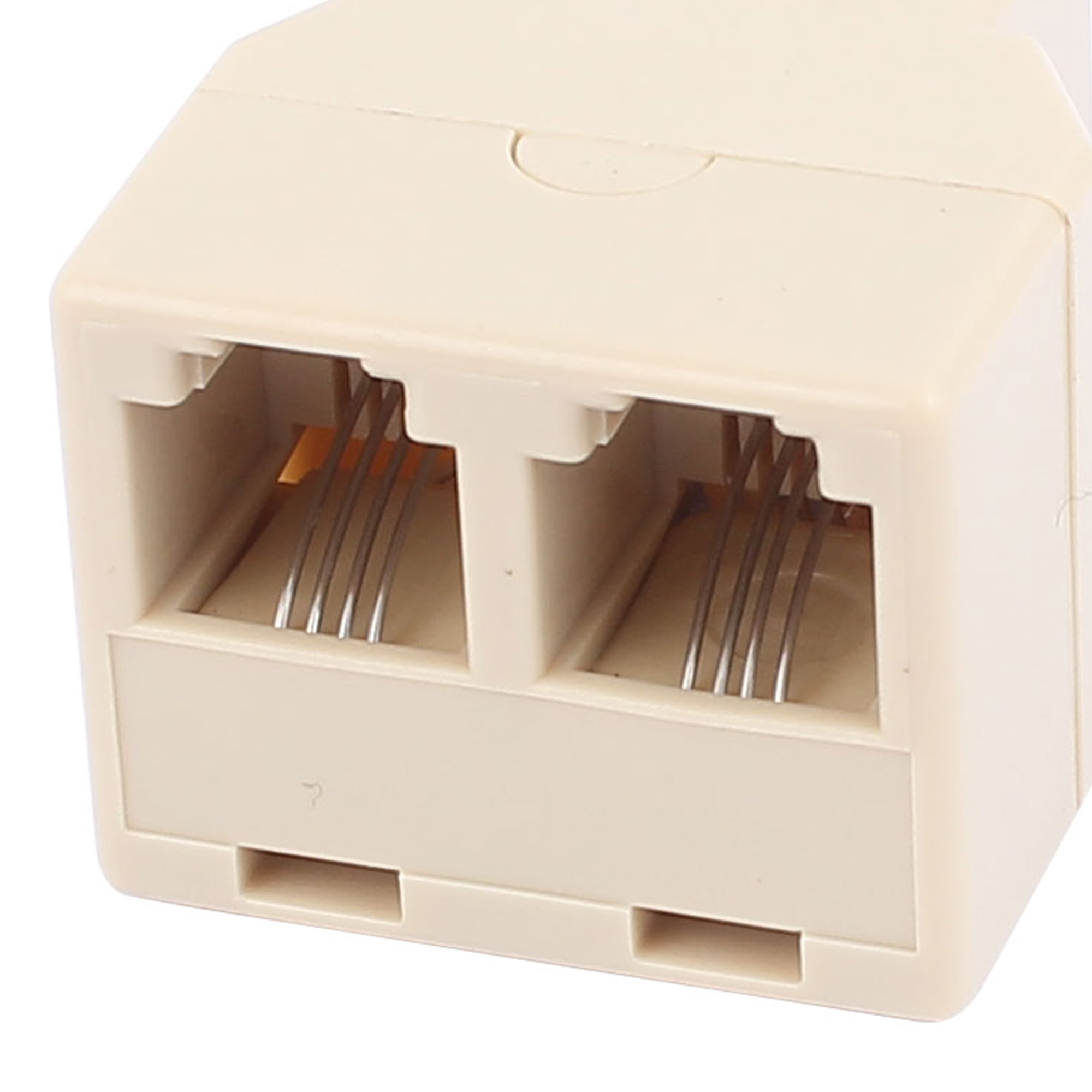 Unique Bargains 3 Way RJ11 6P4C Telephone Extension Connector Phone Jack Adapter Splitter