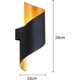 thumbnail image 4 of Lámpara moderna Aplique de pared interior 10 W Lámpara de pared de metal en espiral hacia arriba y hacia abajo para exteriores Luz de pared LED blanca cálida de 3000 K para bar, dormitorio, cocina, 4 of 5