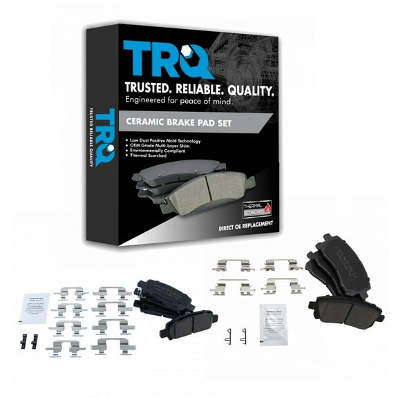 TRQ Front & Rear Ceramic Disc Brake Pad Kit for Forester Impreza Legacy Outback BFA20059