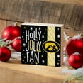 thumbnail image 4 of Iowa Hawkeyes 6" Holiday Wood Plock Shelf Sign, 4 of 4