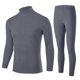 thumbnail image 1 of Conjuntos de ropa interior térmica para hombre, cuello medio liso, mangas largas, pantalones con cintura elástica, conjunto de ropa interior cálida de alta elasticidad, traje de poliéster para hombre, 1 of 3
