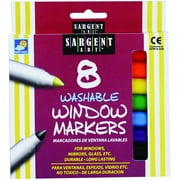 Sargent Art Washable Window Markers, 8ct, Assorted Colors, Non-Toxic