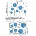 thumbnail image 4 of Un conjunto de pegatinas de pared de dientes de león azules Pegatinas de pared de mariposas para salas de estar Dormitorios Oficinas Decoración de pared JAMW Sencillez, 4 of 4