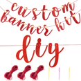 thumbnail image 3 of Kit de pancartas TaoBary Happy Birthday para bricolaje con 162 letras rojas, 3 of 8