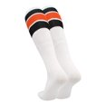thumbnail image 2 of TCK Retro 3 Stripe Tube Socks (Black/Orange Medium), 2 of 5