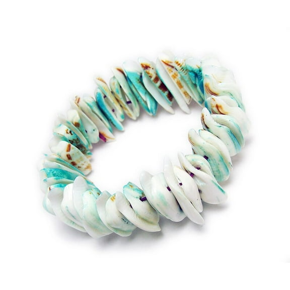 7.5 Inches Natural Shell Stretch Bracelet