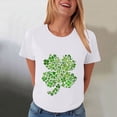 thumbnail image 5 of COMVALUE Funny Cute Shamrock Irish Graphic Tee Top for Women St Patricks Day Shirt (White, M), 5 of 8