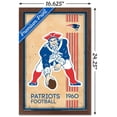 thumbnail image 3 of NFL New England Patriots - Retro Logo 14 Wall Poster, 14.725" x 22.375" Framed, 3 of 5