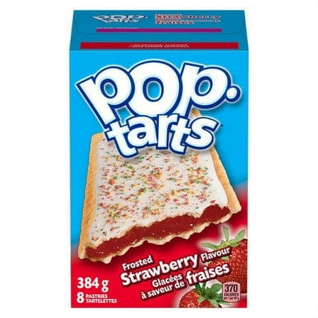 Kellogg's Pop Tarts Toaster Pastries, Frosted Strawberry 8ct, 384g/13.5 oz., Box