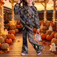 thumbnail image 6 of Grblisyd Halloween Girls Fall Outfits Long Sleeve Pumpkin Ghost Print Top and Flared Leg Pants 2 Piece Outfit Set, 6 of 6