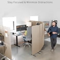 thumbnail image 6 of VIVO Beige 72 x 66 inch Privacy Panel Office Partition, Cubicle Room Divider, 6 of 8