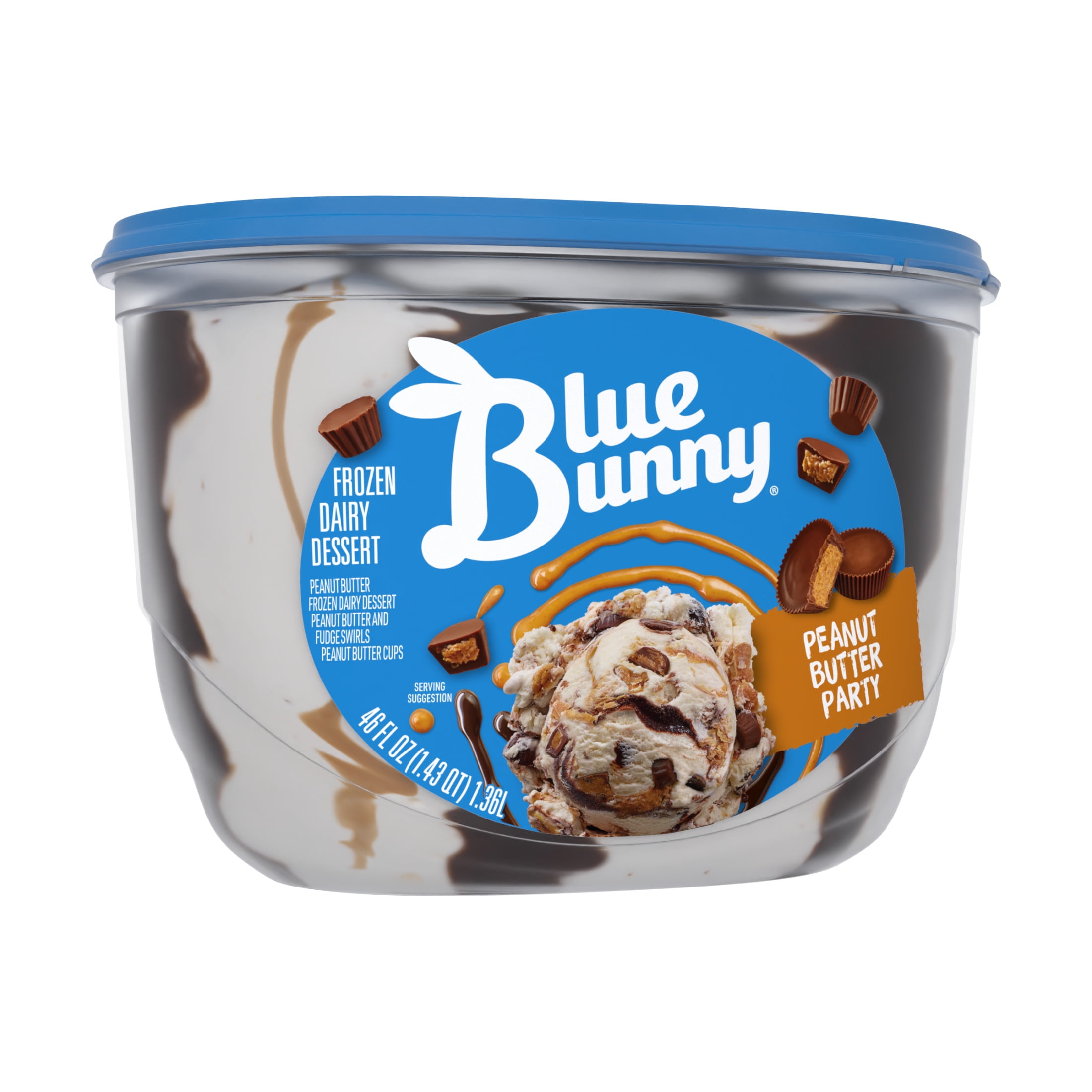 Blue Bunny Peanut Butter Party Premium Frozen Dessert, 46 fl oz