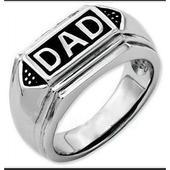 Men High Polished Stainless Steel Dad's Ring, Father's Day Gifts for Dad a Unique Anxiety & Stress Relief Gift for Your Dad.