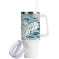 thumbnail image 2 of SKYSONIC 40oz Wave Tumbler With Lid And Straw Travel Coffee Mug Stainless Steel Insulated Thermal Tumblers Cup, 2 of 7