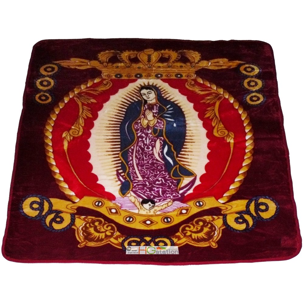 79x94 Mother Jesus God Virgin Mary Saint Soft Plush Faux Mink Queen