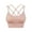 Beige, variant on Sports Bras for Women Cross Back Strappy Medium Support Yoga Bra Padded Cropped Low Impact Workout Bra
