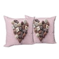thumbnail image 6 of Ambesonne Chocolate Throw Pillow Cover 2 Pack, Candies in a Heart Shape, 18", Multicolor, 6 of 6