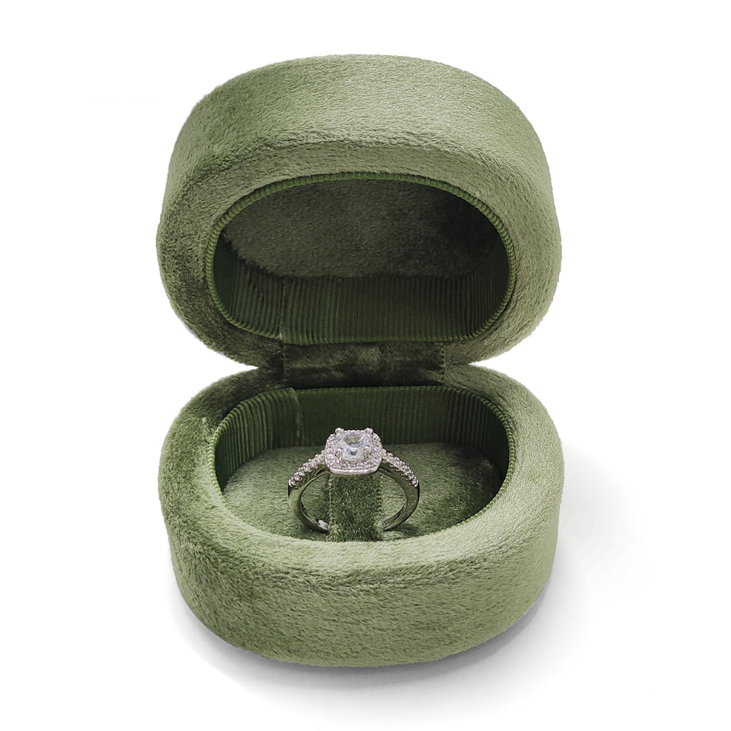 Engagement Velvet Ring Box Jewelry Display Storage Wedding Ring Gift Organizer G 