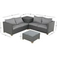 thumbnail image 2 of Grand Patio Indoor/Outdoor 4-Piece Wicker Conversation Sets, 4 Seats,Light Gray, 2 of 8