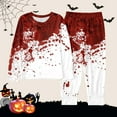 thumbnail image 2 of Halloween Pjs Set Pumpkin Ghost Print Boys Pajamas Set Long Sleeve Crewneck Soft Comfort Top Pants Set Kids Girls Outfits Size 8-9 Years, 2 of 5