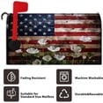thumbnail image 6 of Vintage USA Flag Mailbox Cover American Flag Stars and Stripes White Floral Patriotic Magnetic Mailbox Covers Standard Size 18x21 Inch July 4th Letter Post Box Cover Home Courtyard Decors, 6 of 6