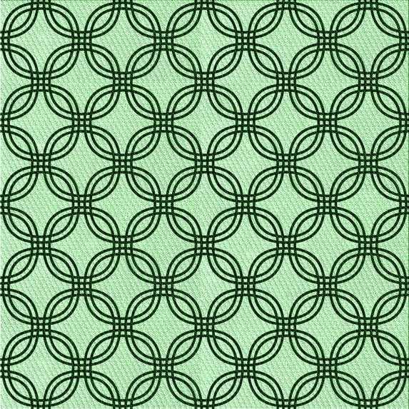 Ahgly Company Indoor Square Patterned Mint Green Area Rugs, 4' Square