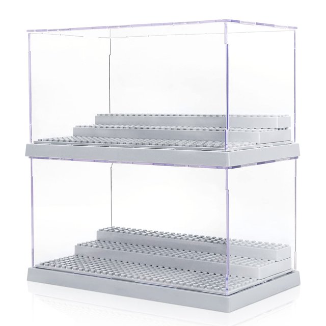Vitrina Mlikero para minifiguras, figuras de acción, bloques, 2 unidades