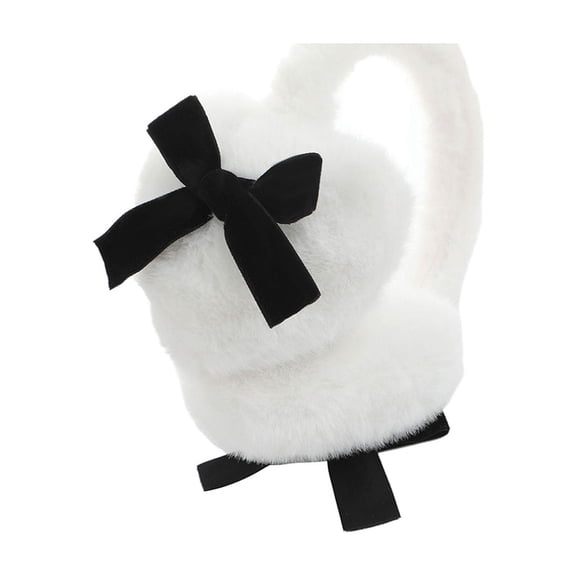 Adorable Bows Plush Ear Muffs Winter Warm Thermally Earmuffs Ear Fashion Cover For Women Girls Outdoor Sports