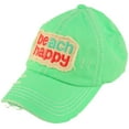 thumbnail image 4 of C.C Ponytail Messy Buns Trucker Ponycaps Plain Baseball Visor Cap Dad Hat (Distressed "beach happy" Mint), 4 of 5