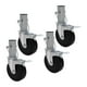 thumbnail image 4 of Ruedas giratorias para andamio de 5 pulgadas, 4 Uds., rueda giratoria de goma de 360 grados, piezas de repuesto versátiles con frenos de bloqueo, 4 of 8