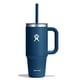 thumbnail image 1 of Vaso hidráulico de viaje con asa, tapa y pajita, 700 ml, azul, 1 of 7