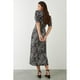 thumbnail image 2 of Dorothy Perkins - Vestido Midi Estampado de Leopardo para Mujer (Negro), 2 of 4
