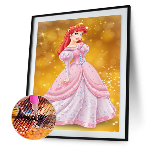 Cuadros Decorativos 5D Diamond Painting Cartoon Princess Full Round Drill Wall DIY Art (sz1608) Tmvgtek embutido en tela