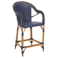 thumbnail image 3 of SAFAVIEH California Outdoor Patio Counter Stool w/ Arm, Navy, 3 of 11
