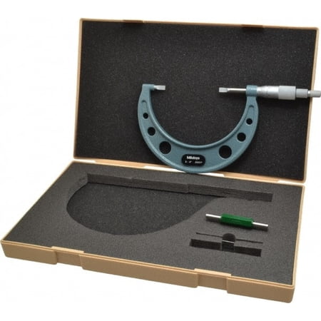 Mitutoyo 3" to 4" Mechanical Hammertone Green Coated Blade Micrometer