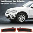 thumbnail image 2 of Pair 63147274433 Auto Front Bumper Reflector Side Marker for BMW XDrive35d XDrive35i XDrive50i Smoky Black, 2 of 7