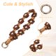 thumbnail image 3 of Uxcell 2 Pcs Correa de Muñeca para Teléfono con Pestañas de Sujeción, Pulsera de Llavero Hecha a Mano para Mujeres y Niñas, Café, 3 of 7