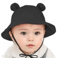 thumbnail image 2 of Zando Baby Toddler Sun Bucket Hats Wide Brim Beach Hats Infants Girls Cap Sun Protection Summer Kid Hat Black 0-6Months, 2 of 8