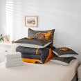 thumbnail image 6 of Manfei Boys Basketball 7 Pieces Bedding Comforter Set,Sport Theme Full Bedding Set,Orange Gray Fitted Sheet Flat Sheet For Teens,Super Cozy Room Decor Reversible, 6 of 8