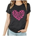 thumbnail image 2 of Hauts d'Été zanvins Tendance pour Femmes, T-Shirt à Col Rond Imprimé à Manches Courtes, Chemise Décontractée Ample, Hauts, 2 of 4