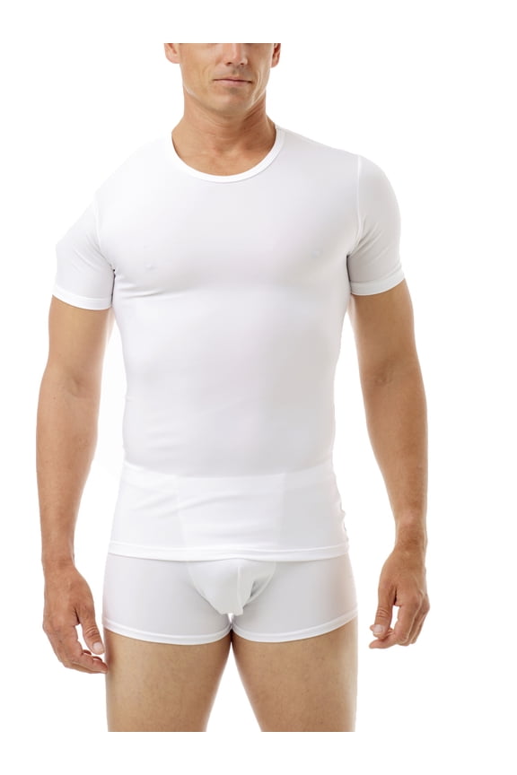 Microfiber Compression Crew Neck Light Compression T-shirt with Short Sleeves