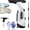 Telescopic Pole, variant on Window Vacuum Squeegee Cordless, Electric Window Cleaner Squeegee with 2000Pa Suction, Rechargeable Window Vacuum Cleaner Tool with 150ml Water Tank for Shower, Car Windows (Non-Telescopic Pole)