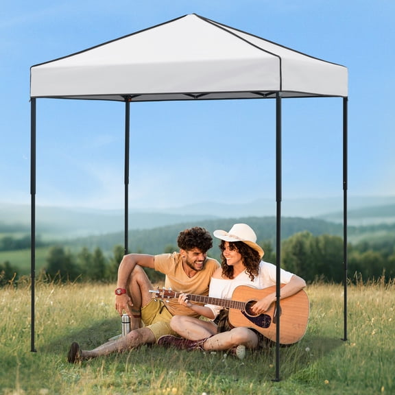COOS BAY 6x4 Instant Pop-up Canopy Tent, Lightweight Compact Portable Canopy, Easy Setup Shelter Sun Shade with Carry Bag, White