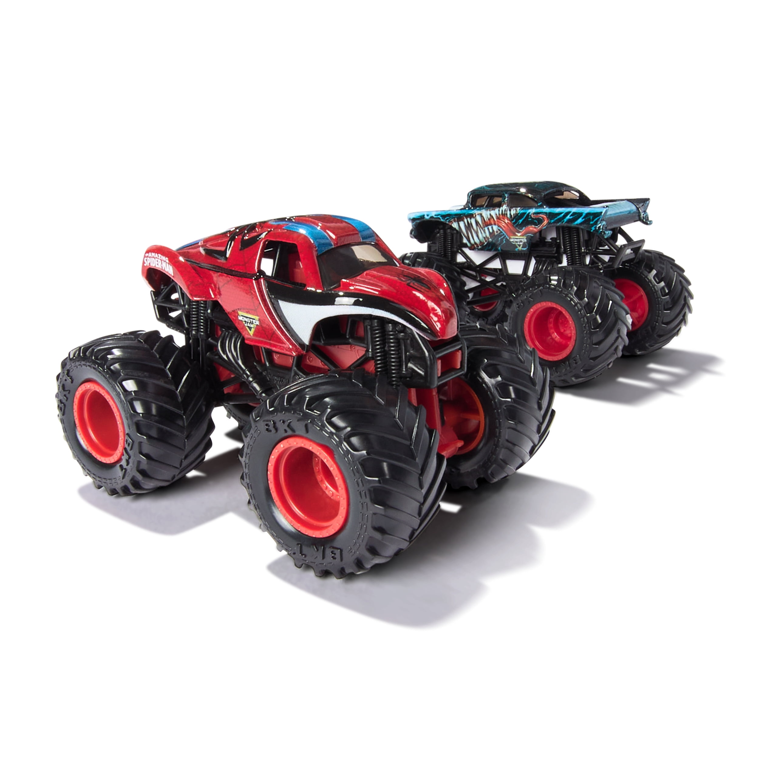 Monster Jam, Marvel Official Venom vs. The Amazing Spider-Man Die-Cast Monster Trucks, 1:64 Scale, Kids Toys for Boys and Girls Ages 3 and up