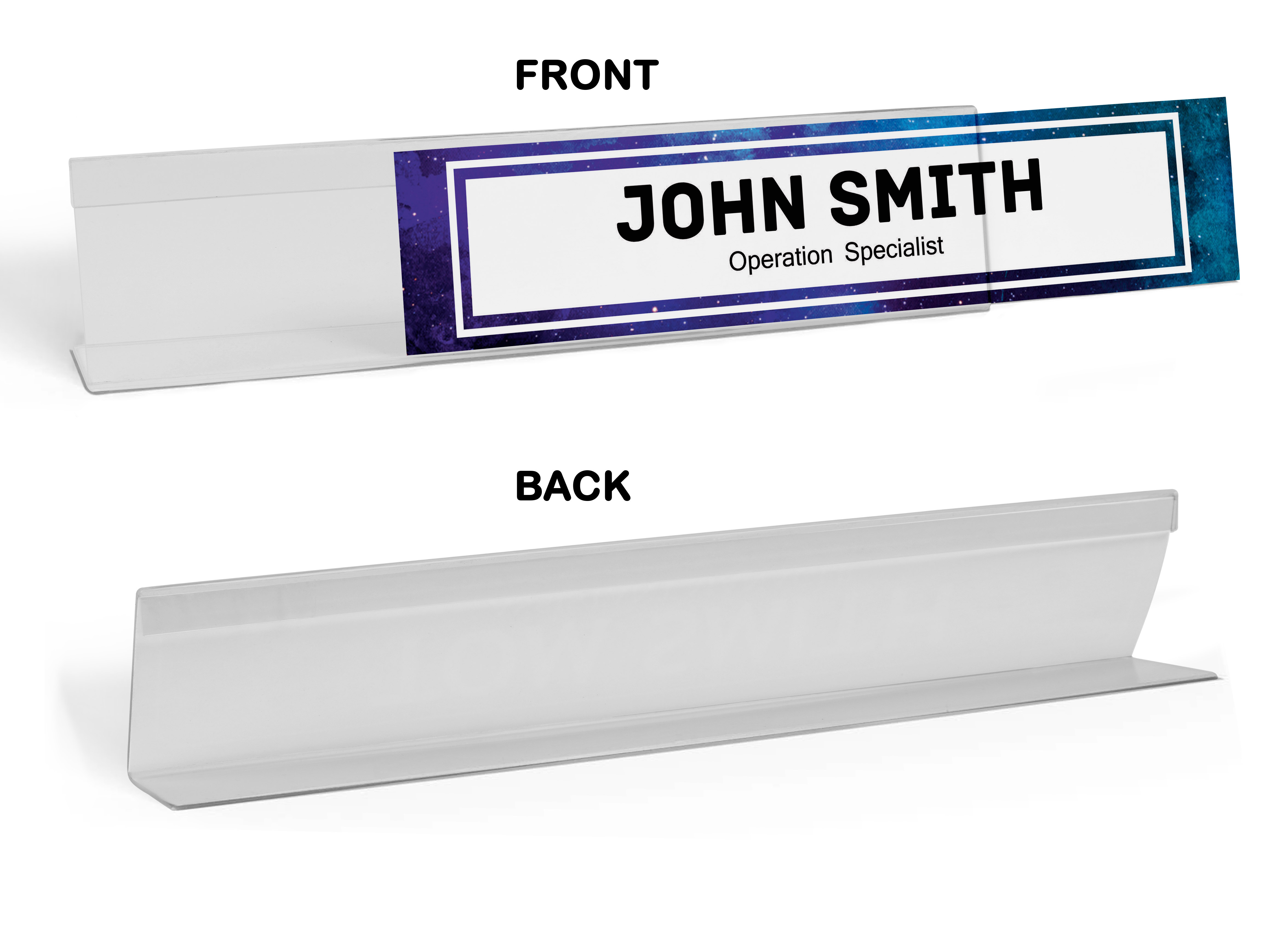 Printtoo Personalized Desk Name Plate Pretty Classy Black Border Custom  Acrylic Office Desk Name Plate Accessory 2x10 Inches 