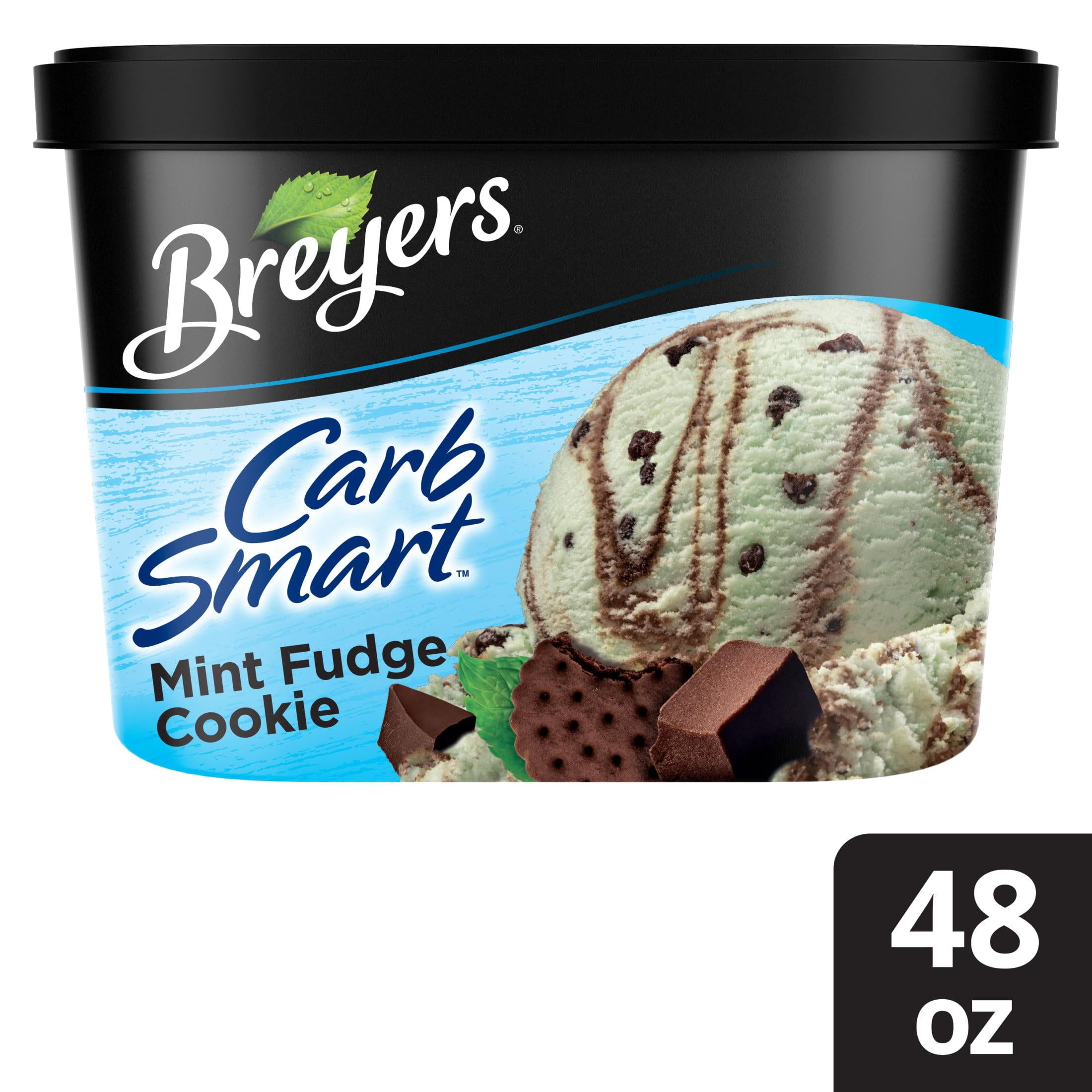 Breyers CarbSmart Mint Fudge Cookie Frozen Dessert 100% Grade A Milk & Cream, 48 oz
